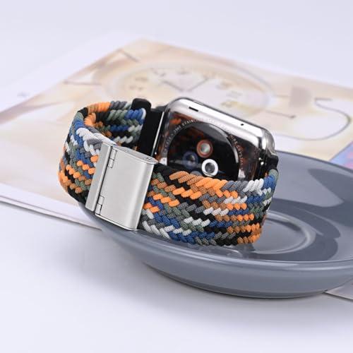 [WOCCI] 22mm 時計バンド ナイロン 時計ベルト 無段階調整 スマートウォッチ用バンド カモフラージュ/シルバーバックル |  | 01