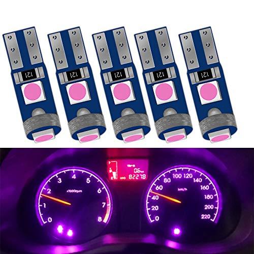 T5 LED メーター球 パネル球 エアコン球 ウェッジ球 パープル ダッシュボード メーター インパネ エアコンパネル ルーム 12V 車用 | 