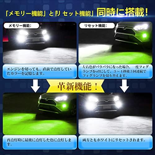 2色メモリー機能つき Perrace h8 led フォグ 2色切り替え h11