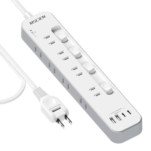 Mscienエムサイン 電源タップ usb付き 延長コード2m コンセントタップ