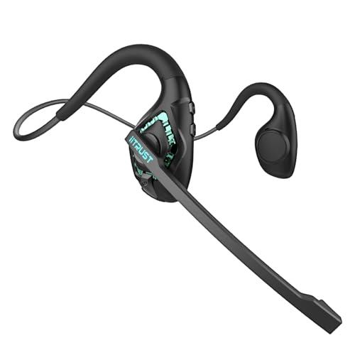新装発売通話専用G2 Bluetooth ヘッドセット Earaku(イアラク) 2025版 マイク付き 通話専用 耳を塞がない 日本語音声ガイ（Yahoo!・ルミナスエイト ヤフー店）