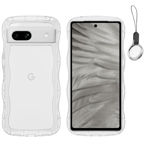 HILEGENER Google Pixel 7A かわいい ケース うねうね 耐衝撃 グーグル