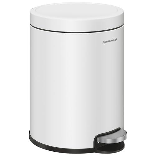 SONGMICS ゴミ箱 ふた付き 6L 足踏み式 おしゃれダストボックス