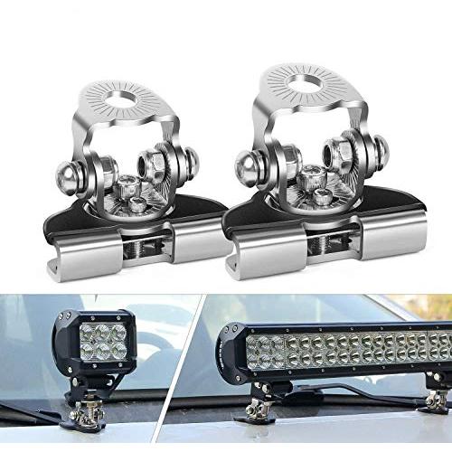 GREENBEAN ワークライト 取付金具 2個入り 304ステンレス ブラケット ステー 板金 挟み込み LED 作業灯 ライトバー サーチラ | 