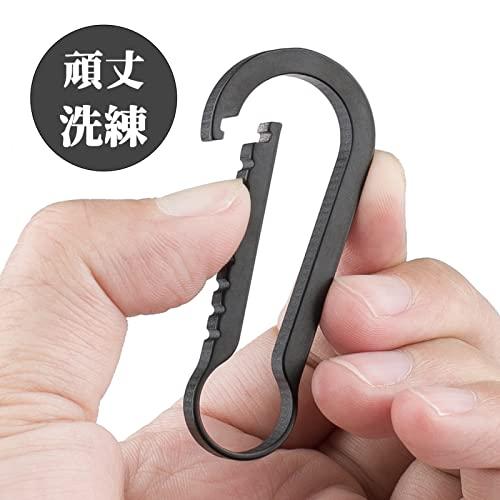 [TIMULTI] カラビナ チタン キーホルダー クイックリリース キーフック 軽量 キーチェーン バッグ小物 車 鍵 紛失防止 取付簡単 頑 |  | 02