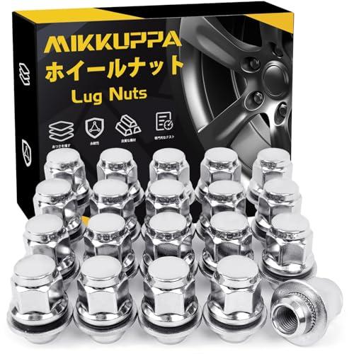 MIKKUPPA M12×P1.5 トヨタに適用 純正ホイールナット 平面座 ナット 21 HEX 長さ37 mm 20個セット 90度 シルバ | 