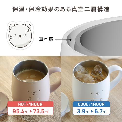 シービージャパン ステンレスマグ スライド式フタ付き 真空断熱 2層構造 370ml [ネコボール] 大きめハンドルで持ちやすい フタ付きステン |  | 02