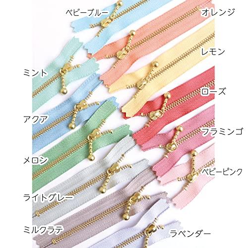 Y.K.K 玉付きファスナー ニュアンスカラー12色セット 16cm ゴールド 3G16-N12MIX |  | 01