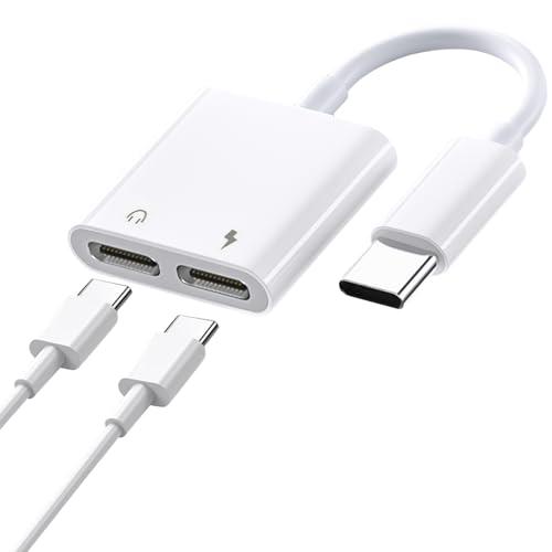 TypeC to TypeC phone 2in1変換イヤホンジャック2025新設計 30W急速充電同時音 通話音楽調節 搭載16bit/48K | 