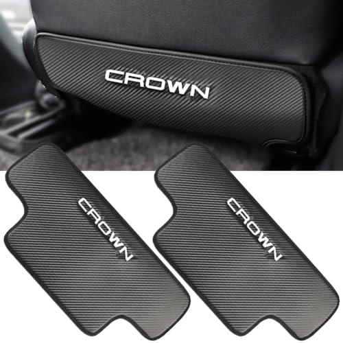 Kayafar トヨタ クラウン 220系 専用 キックガード シート バック マット キックガード 汚れ防止 刺繍CROWNロゴ 引っかき傷対 | 
