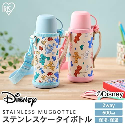 YU  ミニー水筒ギフトセット キッズ 子供用 ボトル 保温 保冷 アイリスオーヤマ 水筒 子供用 キッズ 2WAYボトル 600ml ミニー コップ