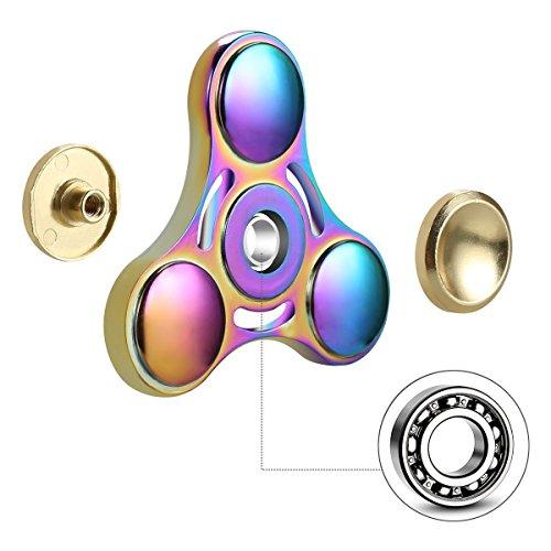 Lumturi ハンドスピナー 指スピナー Hand spinner ストレス解消 集中力を高める 高速回転 子供大人に適用 (S1虹色) |  | 01