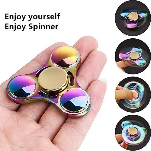 Lumturi ハンドスピナー 指スピナー Hand spinner ストレス解消 集中力を高める 高速回転 子供大人に適用 (S1虹色) |  | 02