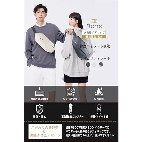 Flechazo] 機能強化3.0］ショルダーバッグ メンズ 斜めがけ ボディ