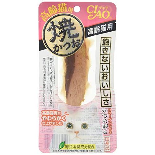 チャオ (CIAO) 焼かつお 高齢猫用 かつお節味 1本 6個セット | 
