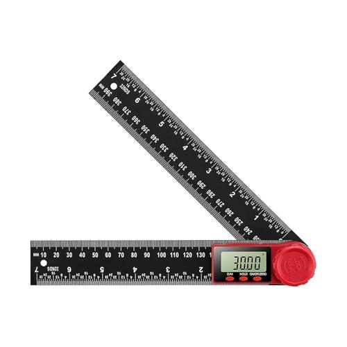 DFsucces デジタル 角度計 分度器 200mm LCD液晶画面 0-360°測定範囲 自由調整 角度測定 長さ測定 電池付属 角度ルーラ | 
