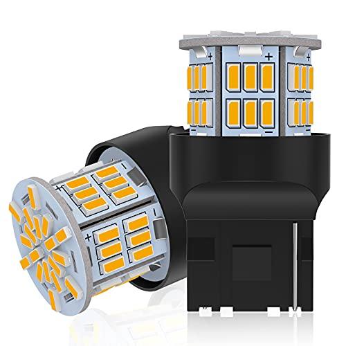12V-24V車用 T20 シングル球 アンバー バックライト/テールランプ LEDバルブ LEDライト LEDランプ54連3014SMD 汎用 | 