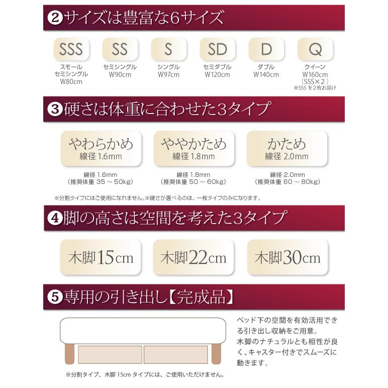 Waza ワザ 分割タイプ 木脚30cm スモールセミシングル SSS 【生地】