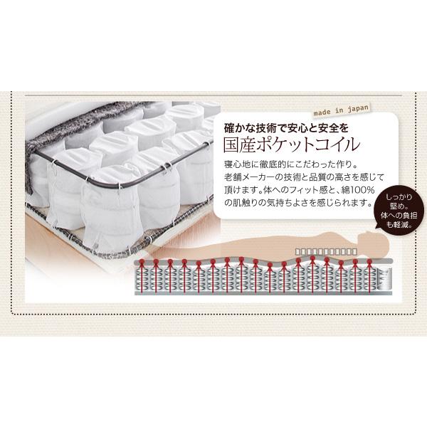 20色カバーリング国産ポケットコイルマットレスベッド 脚22cm 【お洒落】 セミダブル さくら