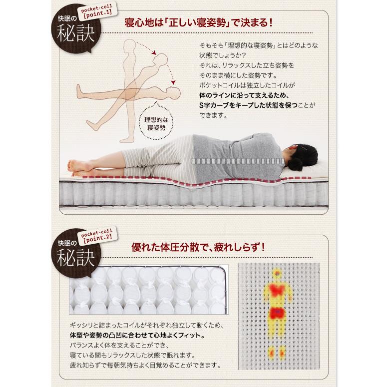 20色カバーリング国産ポケットコイルマットレスベッド 脚22cm 【お洒落】 セミダブル さくら