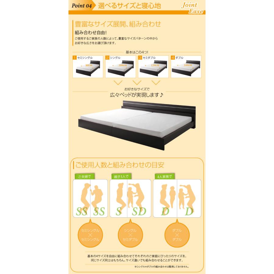 親子で寝られる・将来分割できる連結ベッド JointEase 日本製ポケットコイルマットレス付き ワイドK190 ホワイト_2