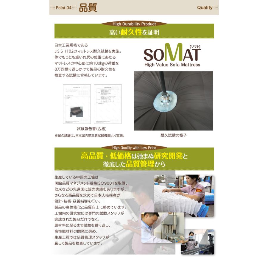 1台2役 ポケットコイルで快適快眠 ソファマットレス SOMAT ソマト