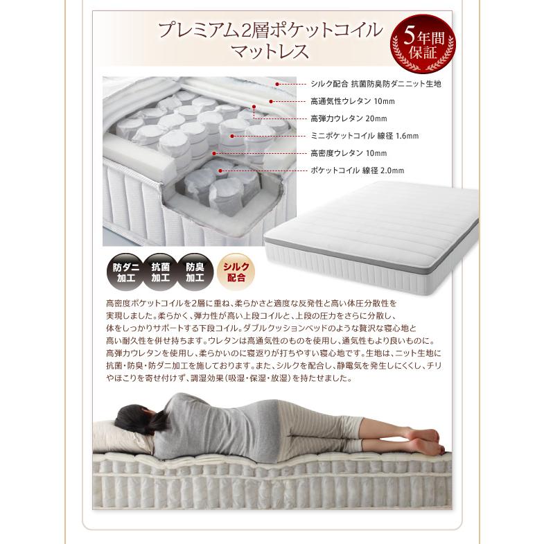 【希少品】 選べる7つの寝心地 すのこ構造 脚付きマットレス ボトムベッド プレミアム 2層ポケットコイルマットレス付き キング マットレス色 ブラック 【1185027871】(42134円)