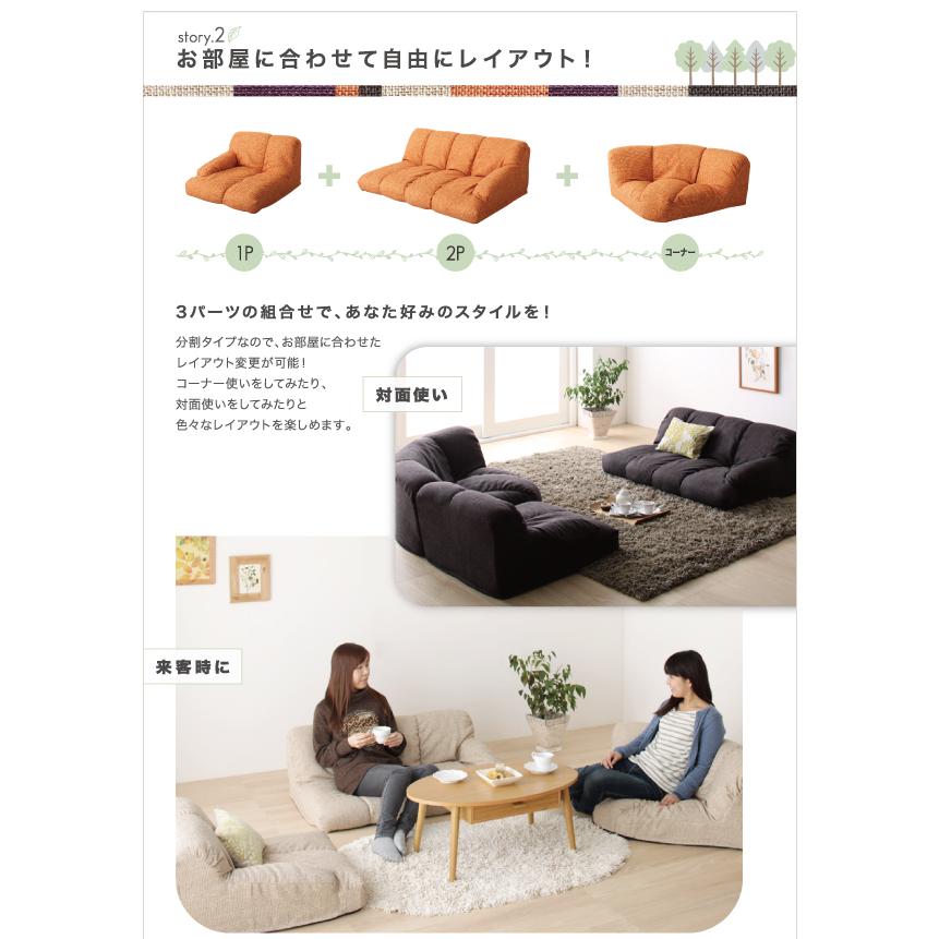 フロアコーナーソファ Oise オワーズ ハイタイプ 左コーナー フロアコーナーソファ Oise オワーズ ハイタイプ 左コーナー
