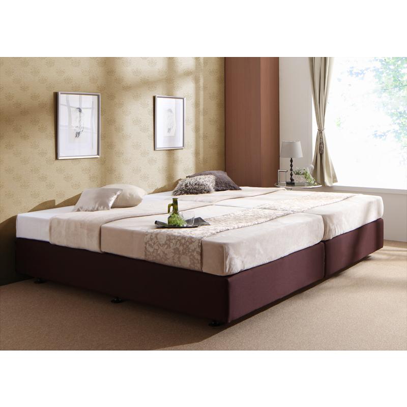 ホテル仕様デザイン ダブルクッションベッド 日本製ポケットコイルマットレス付き セミシングル