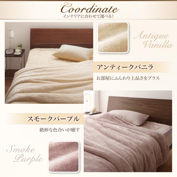 プレミアムマイクロファイバー 贅沢仕立ての毛布・パッド 〔グランプラス〕 パッド一体型ボックスシーツ単品 発熱わた入り クイーン アンティークバニラ_13