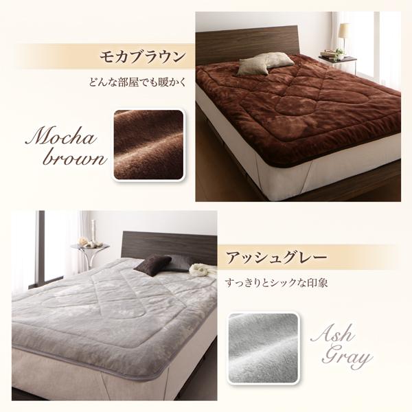 プレミアムマイクロファイバー 贅沢仕立てのとろけるパッド・シーツ 〔グランプラス〕 敷きパッド単品 キング アンティークバニラ_14