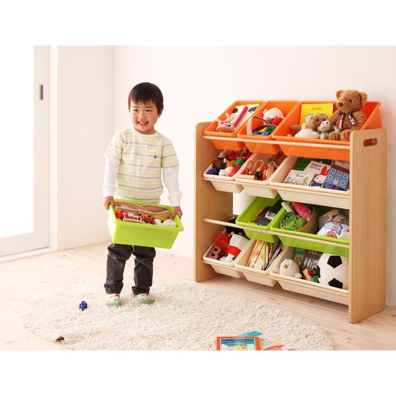 お片づけが身につく ナチュラルカラーのおもちゃ箱 Mycket ミュケ 4段 ナチュラル