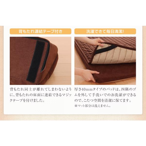 こたつに合わせるフロアコーナーソファ L字タイプ 大 40mm厚 ベージュ_8