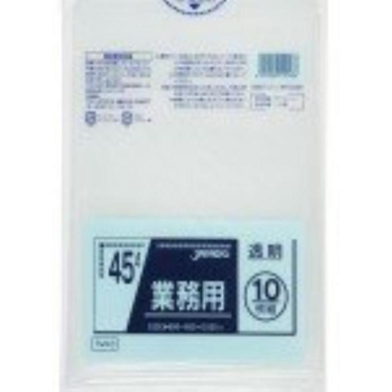 業務用45L 10枚入025LLD+メタロセン透明 TM43 まとめ買い 60袋×5ケース 合計300袋セット 38-281