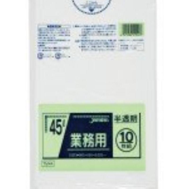 業務用45L 10枚入025LLD+メタロセン半透明 TM44 まとめ買い 60袋×5ケース 合計300袋セット 38-282