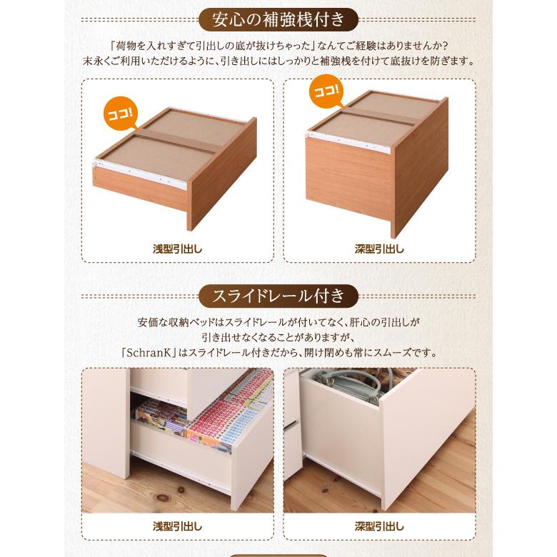 〔シュランク〕 〔ベッドフレームのみ・マットレスなし〕 【Pattern】 シングル ホワイト