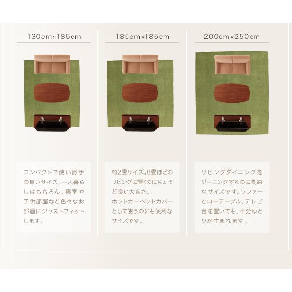 表情豊かな撥水機能付きシェニールラグ claro クラーロ 200×250cm アイボリー 表情豊かな撥水機能付きシェニールラグ claro クラーロ 200×250cm アイボリー