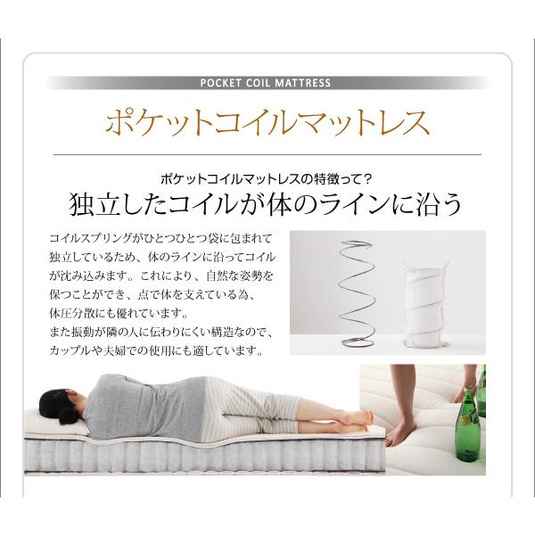 脚付きマットレスボトムベッド プレミアムポケットコイルマットレス付き キング 上段マットレス色 ブラック 【紙製】