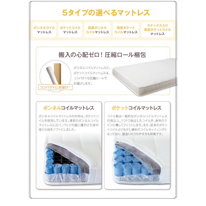 Lacomita ポケットコイルマットレス付き シングル フレーム色 【イリュー】 ブラウン