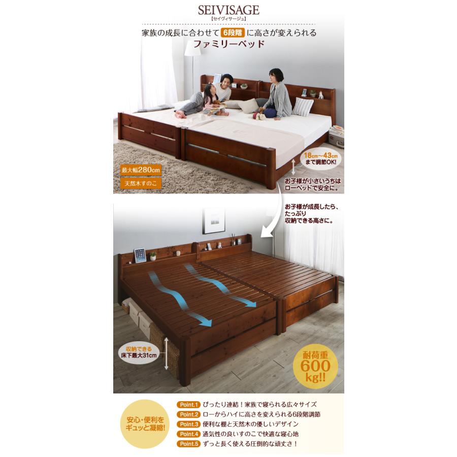 大注目 高さ調節 頑丈すのこファミリーベッド Seivisage スタンダードボンネルコイルマットレス付き ワイドk260 Sd D フレーム色 ブラウン マットレス色 黒 キリーショップ 通販 Yahoo ショッピング 人気ブランドを Www Lequotidien Mr