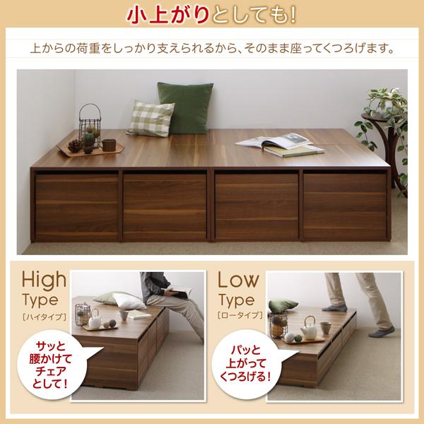 〔薄型スタンダードポケットコイルマットレス付き〕 引き出しなし ハイタイプ シングル 【ヘッド】 ブラック