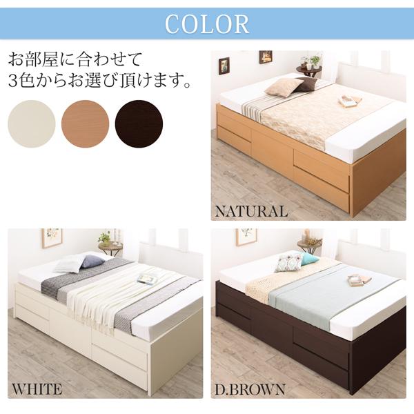 国産 すのこ ヘッドレスチェストベッド Renitsa 薄型プレミアムポケットコイルマットレス付き セミシングル 【ノービア】 フレーム色：ホワイト