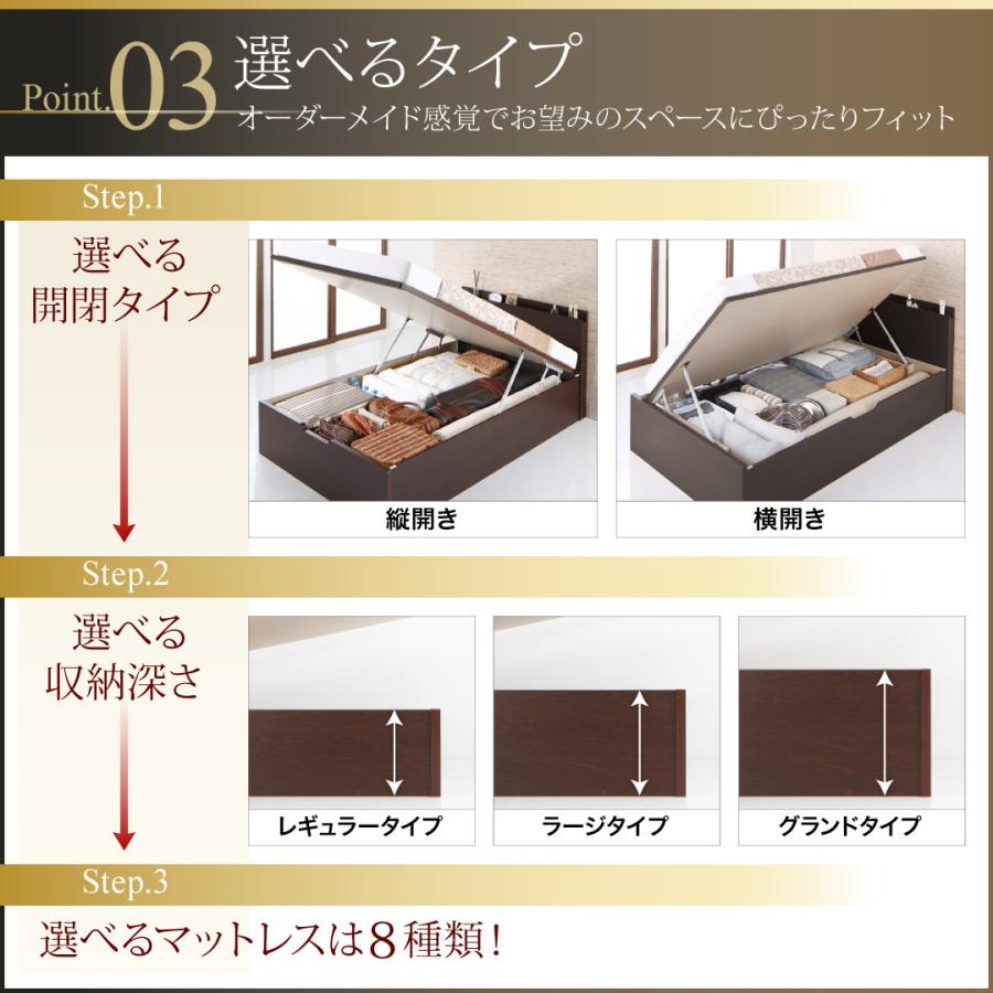 〔組立設置料込み〕跳ね上げ収納ベッド 〔レナーチ-DB〕 ダークブラウン 〔薄型プレミアムポケットコイルマットレス付き〕 横開き セミシングル レギュラー