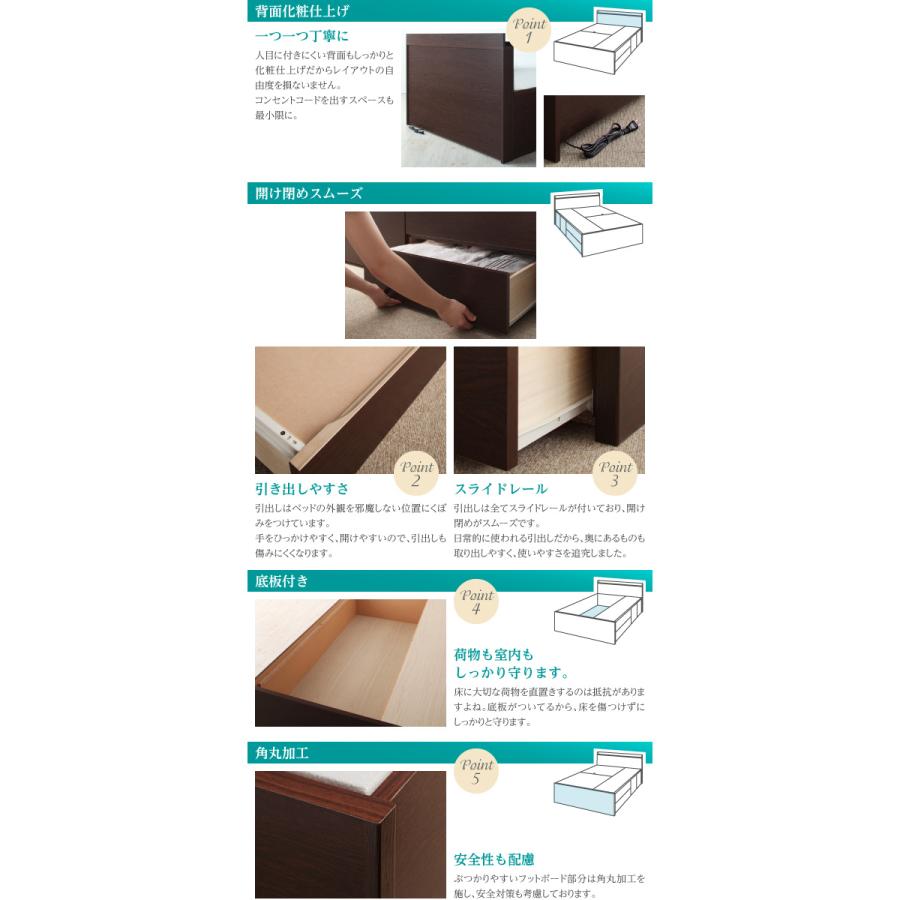 大容量 チェストベッド 〔アクシリム〕 〔薄型スタンダードボンネルコイルマットレス付き〕 セミシングル 〔フレーム色〕ナチュラル 【ソファーベッド】