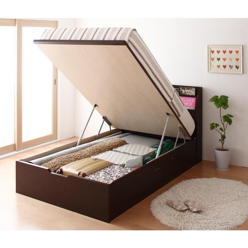 大手ecサイト 跳ね上げ収納ベッド Blume ブルーメ 薄型スタンダードボンネルコイルマットレス付き 縦開き Blume ブルーメ シングル 深さラージ 縦開き キリーショップ ベッド ヤフー店 特価商品の