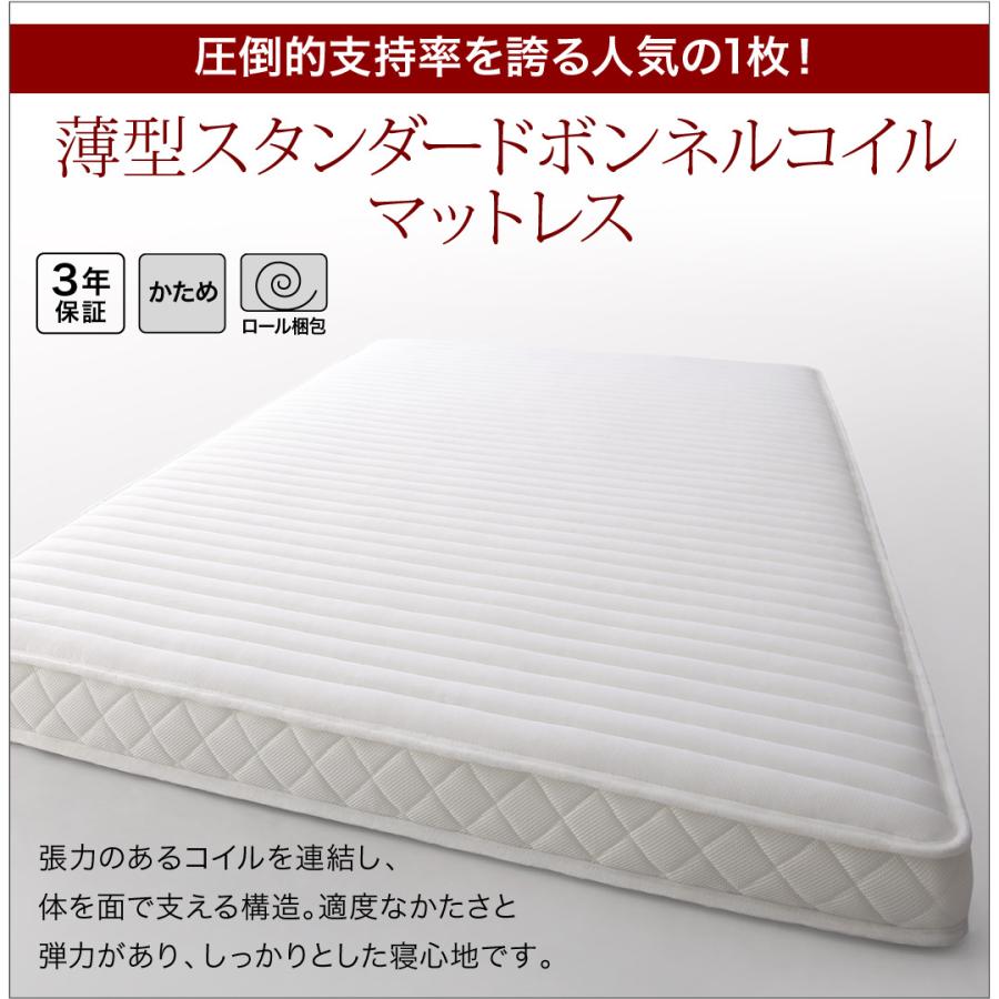 ジャパン公式通販 〔組立設置料込み〕跳ね上げ収納ベッド クローリー 〔薄型スタンダードボンネルコイルマットレス付き〕 横開き セミダブル 深さレギュラー ダークブラウン