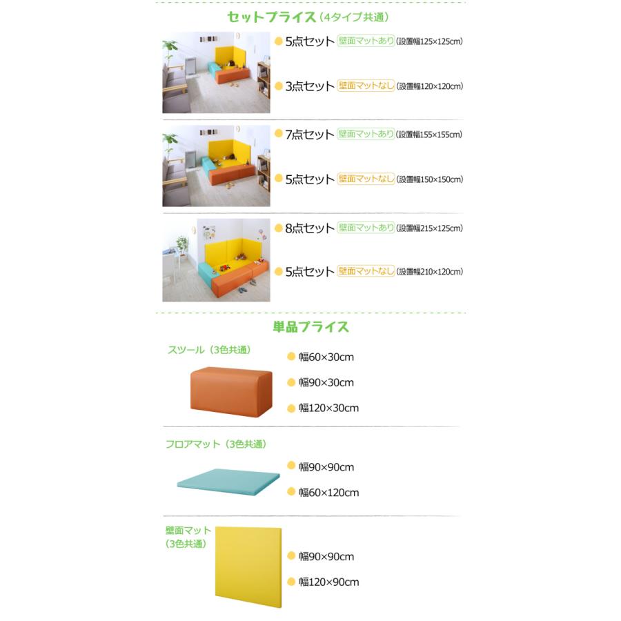 〔Pop Kids〕ポップキッズ 壁面マット単品 90×90  グリーンブルー 【Jolibebe】