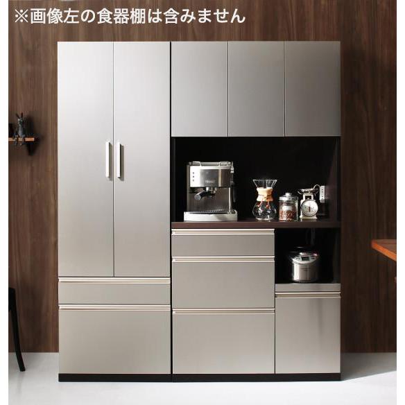 〔開梱設置サービス付き〕日本製 完成品 奥行40cm スタイリッシュキッチン収納シリーズ キッチンボード単品 ホワイト