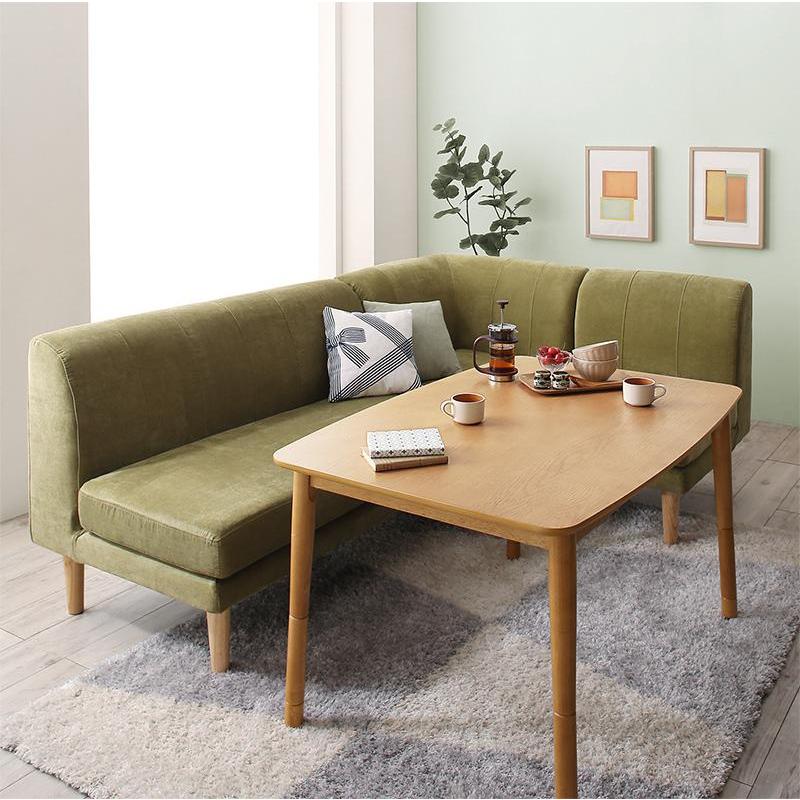 こたつもソファも高さ調節 リビングダイニング 〔Maine〕メーヌ ダイニングこたつテーブル単品 W105 オークナチュラル 【北海道・沖縄・離島配送不可】 こたつリビングダイニング 〔メーヌ〕 4点セット(テーブルW105+2P