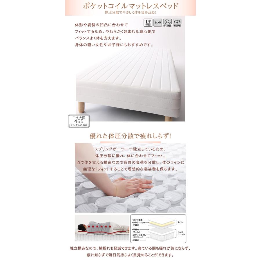 素材・色が選べる カバーリング脚付きマットレスベッド ボンネル 素材・色が選べる カバーリング脚付きマットレスベッド ボンネル
